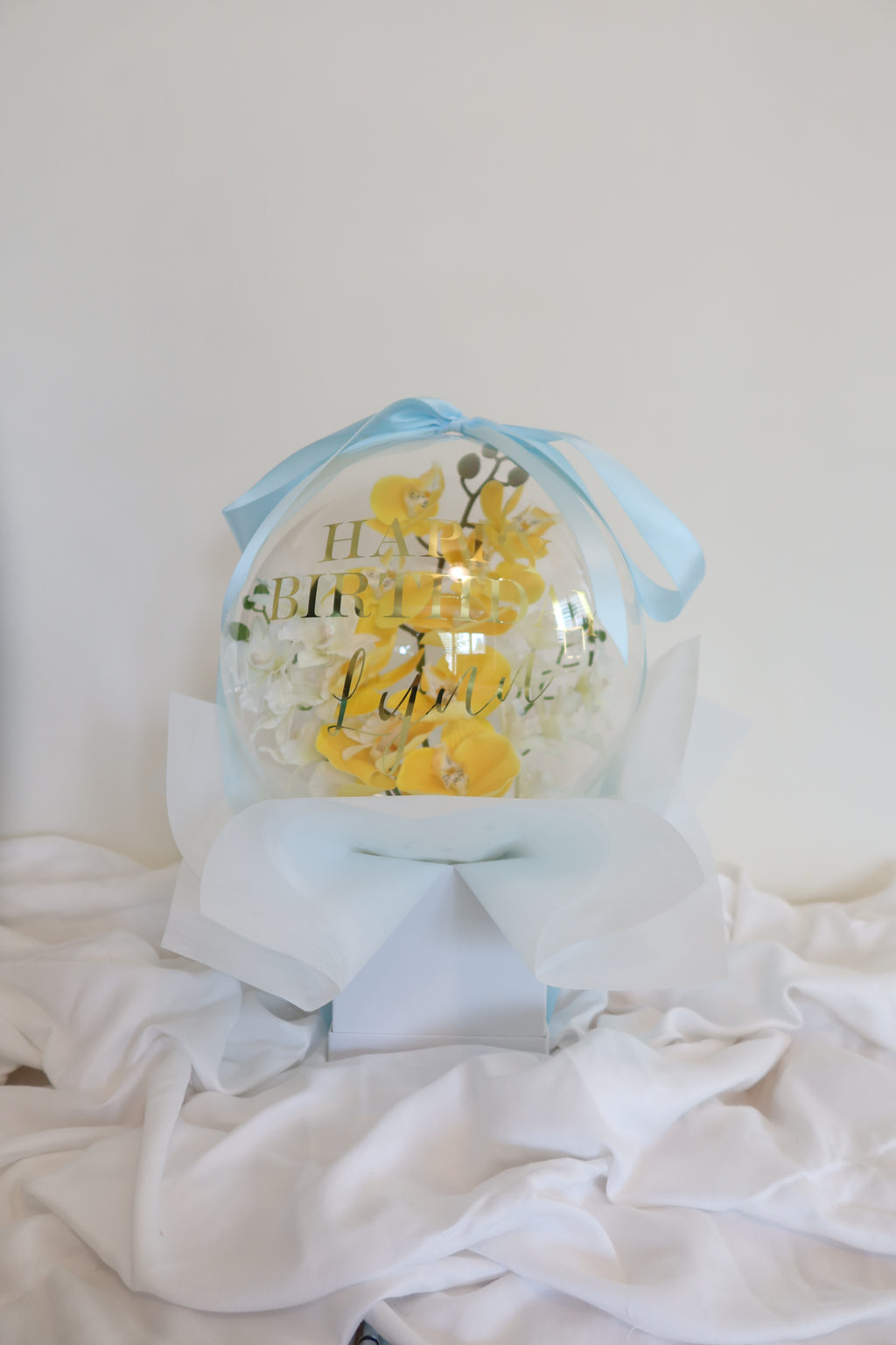 Yellow Orchid Flower Balloon