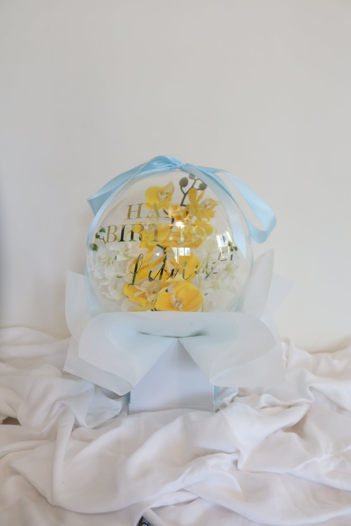Yellow Orchid Flower Balloon