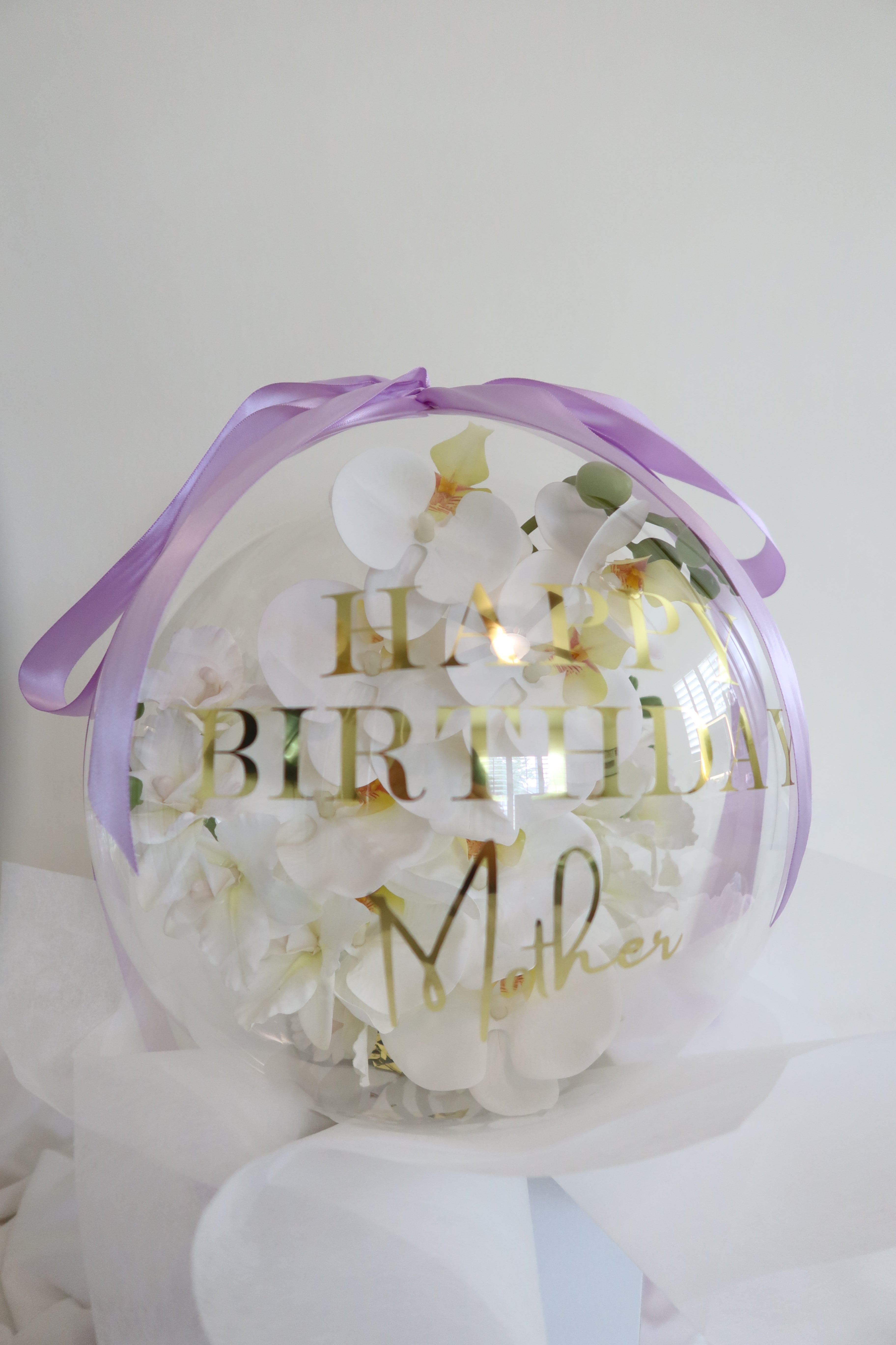 White Orchid Flower Balloon