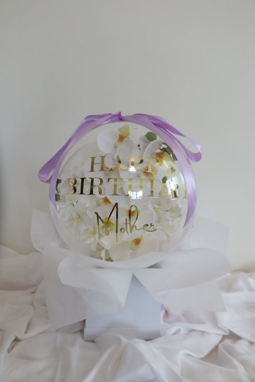 White Orchid Flower Balloon