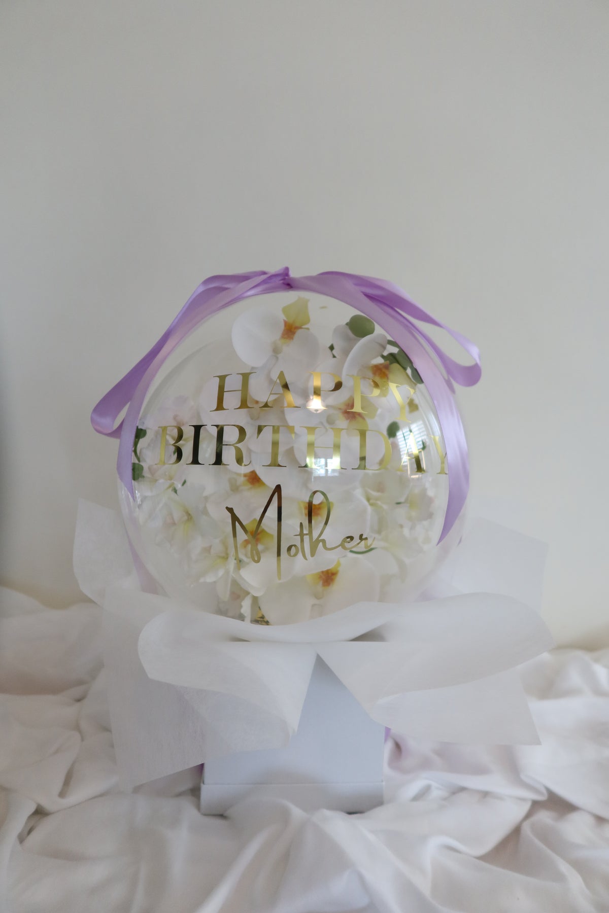White Orchid Flower Balloon